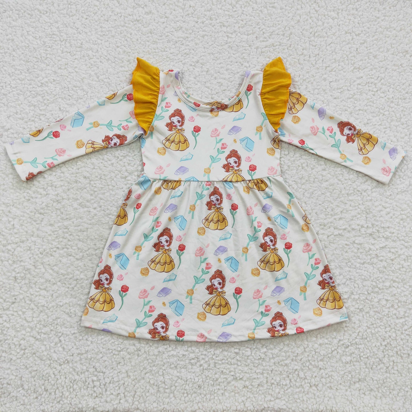 GLD0250 Baby Girl Princess Yellow Dress