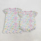 Sibling Baby Girls Kids Short Sleeves Colorful Bows Romper Dress Summer Clothes RTS