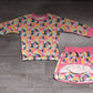 ( No moq ) Preorder Baby Girls Kids Long Sleeves Shirt Rabbits Camo Skirt Shorts Easter Set