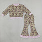 Baby Girls Kids Long Sleeves Plaid Pullover Camo Bell Pants Set Clothes RTS