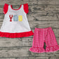 No Moq Pre-order GSSO0455 Baby Girl Short Sleeves Crawfish Bow Tops Shorts Set