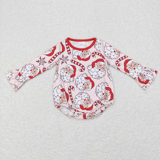 LR0607 Baby Girl Christmas Santa One Piece Romper