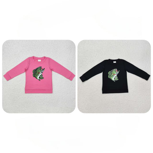 Baby Boy Gir Toddler l Long Sleeves Fish Sibling Shirt Tops RTS