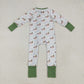 Baby Girl Toddler Long Sleeves Ducks Green Zipper Green Romper RTS