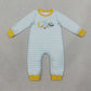 Sibling Baby Boys Kids Embroidery Space Rocket Stripes Romper Shirt Set Clothes RTS