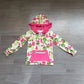 Baby Girl Long Sleeves Green Face Tree Hoodie Zipper Pocket Christmas Shirt RTS