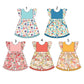 Baby Girl Short Sleeves Flower Pockets Sibling Clothes Jumpsuit ( Moq 5 Each Design ) 12.10