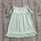 Baby Girls Kids Sleeveless Cross Bows Easter Green Knee Length Dress RTS
