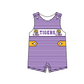 ( Moq 5 ) Baby Boys Kids Sleeveless Purple Stripes Tigers Team Summer Romper