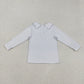 Baby Boy Long Sleeves White Cotton Buttons Shirt Tops RTS