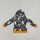 Toddler Kids Ghosts Pumpkins Halloween Pocket Hoodie Pullover Zipper Shirt Clothes RTS