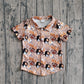 Baby Boys Kids Short Sleeves Dogs Football Buttons Shirt Team Tops RTS
