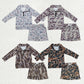 Sibling Baby Boys Kids Long Sleeves Southern Camo Zipper Shirts Pockets Shorts Hunting Clothes Sets RTS
