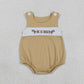 Baby Boys Infant Sleeveless Embroidery Cross Easter Bubble Romper RTS