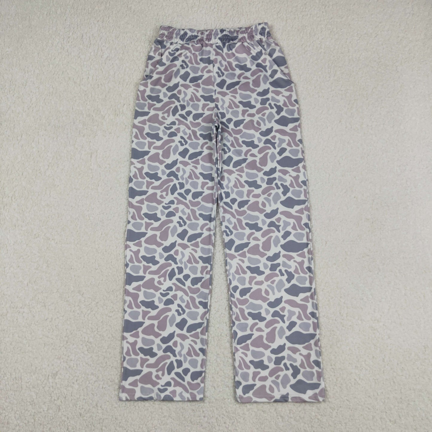 Adult Women Pockets Pants Southern Grey Camo Bottom RTS