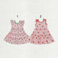 Sibling Baby Girls Kids Flower Strawberry Summer Ruffle Knee Length Dresses RTS