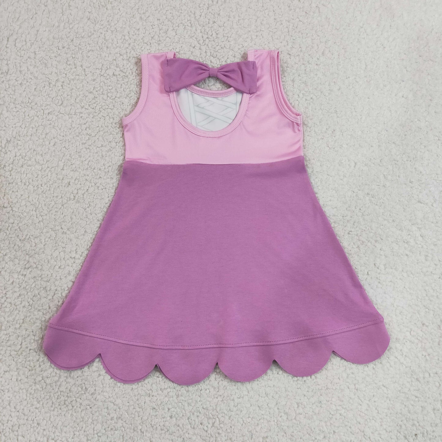 Baby Girl Pink Sleeveless Knee Length Princess Dress RTS