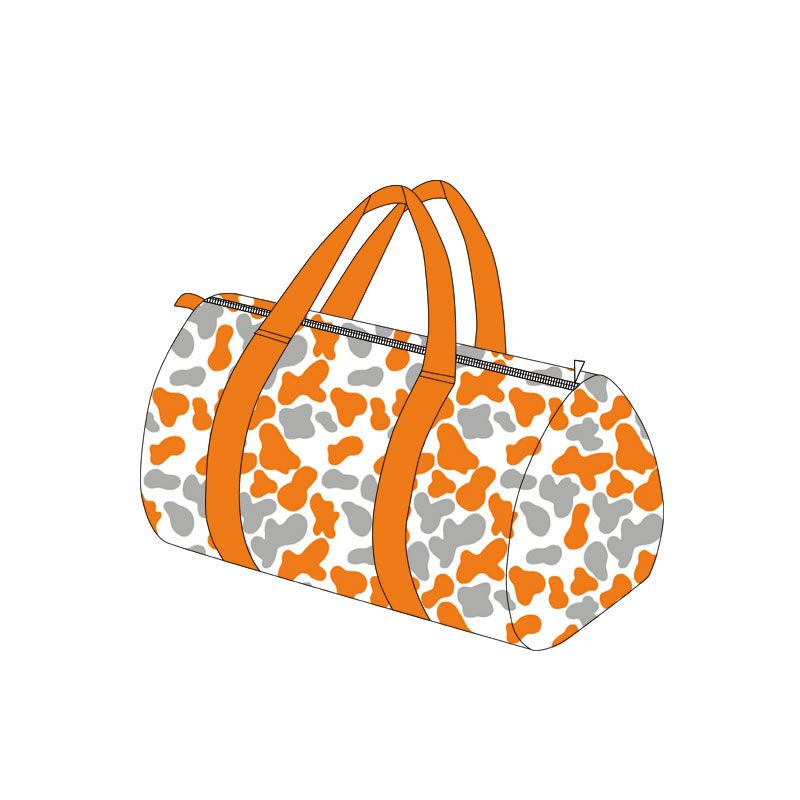 ( Moq 5 ) Preorder Toddler Kids Adult Orange Grey Camo Print Travel Package Gym Bag
