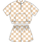 Baby Boy Girl Sibling Checkered Shirt Romper Set Moq 5