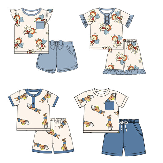 Baby Boy Girl Short Sleeves Sibling Set ( Moq 5 Each Style ) 1.16