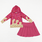 Baby Girl Long Sleeves Drips Hoodie Shirt Pink Yoga Active Skort Team Set RTS