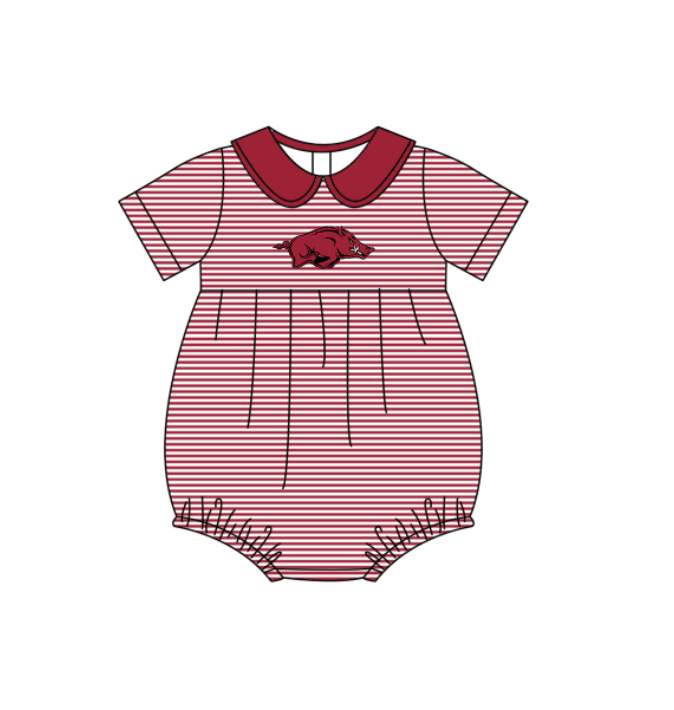 ( Moq 5 Each Style ) Baby Boys Girls Kids Pig Stripes Team Sibling Rompers Sets