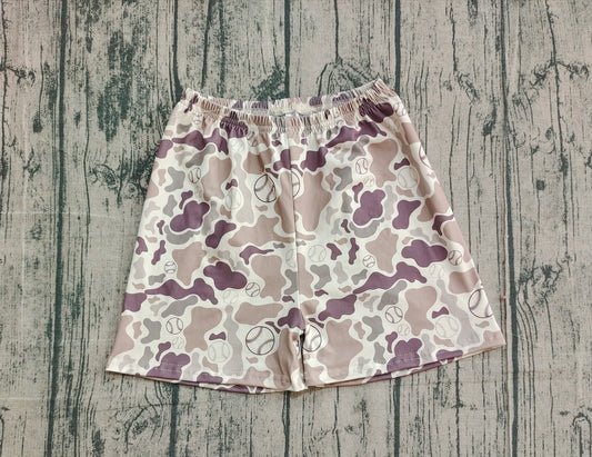 Boys Kids Baseball Camo Summer Pockets Shorts Bottoms RTS