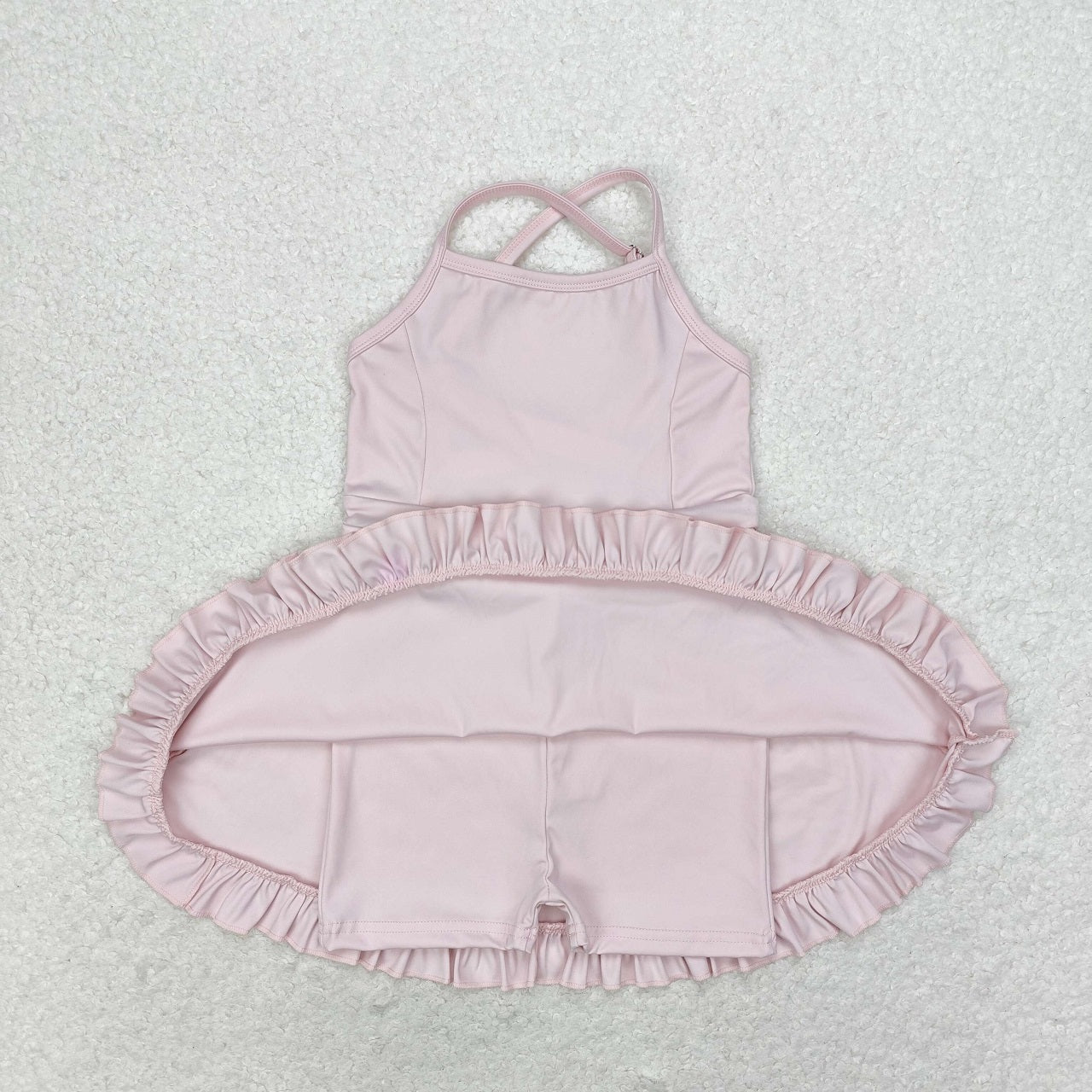 7-12 Colors Baby Girl Sleeveless Yoga Active Wear Skorts Dress Sibling Clothes RTS