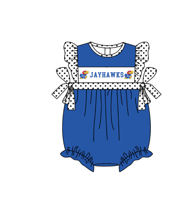 ( Moq 5 Each Style ) Baby Boys Girls Short Sleeves Team Sibling Blue Romper Dress Set