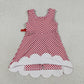 Baby Girls Toddler Sleeveless Red Plaid Yoga Active Knee Length Scallop Dress RTS