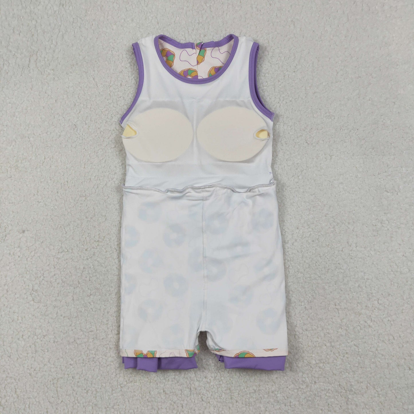 Girls Kids Sleeveless Donuts Skort Yoga Active Mardi Gras Dress