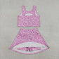 Sibling Baby Girls Toddler Soccer Shirts Shorts Pink Sets Summer Clothes RTS
