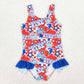 Baby Girl July 4th American Babe One Piece Swimsuit