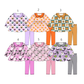 ( Moq 5 Each Style ) Sibling Baby Girls Kids Long Sleeves Pumpkins Ghosts Tunic Pants Sets Halloween Clothes