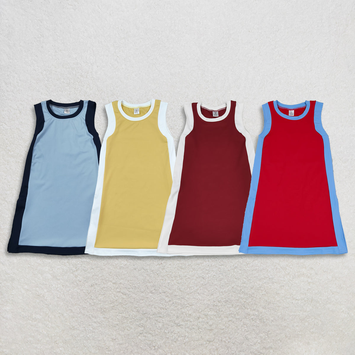 Sibling Baby Girls Kids Yoga Active Sleeveless Dresses Clothes RTS