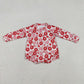 Baby Girls Infant Long Sleeve Hearts Flower Valentine Romper RTS