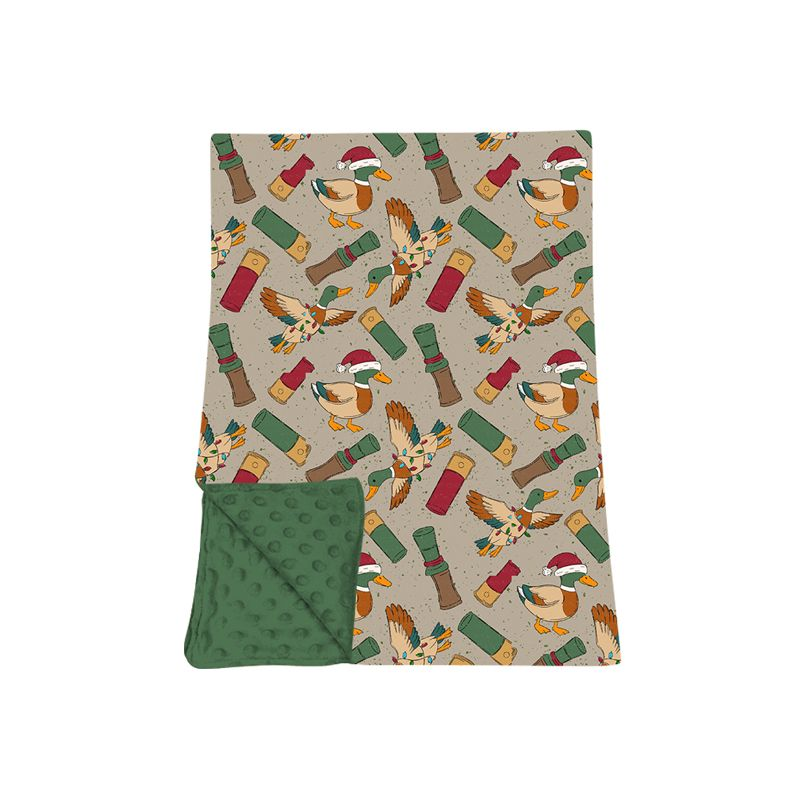 ( Moq 5 ) Preorder Baby Boys Toddler Ducks Hunting Christmas Blanket
