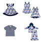 ( Moq 5 each style ) Baby Boy Girl Toddler Team Bows ‌Bird Sibling Shirt Dress Set 6.17