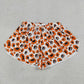 Adult Women Orange Leopard Dogs Team Yoga Active Ruffle Shorts Bottom RTS