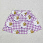 Baby Girl Mardi Gras Checkered Boots Skort  Shorts Skirt