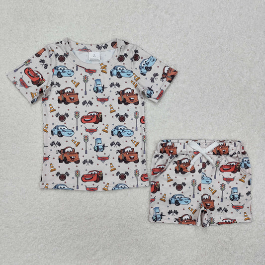 Baby Boy Short Sleeves Car Shirt Shorts Pajamas Clothes Set