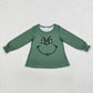 Baby Boy Long Sleeves Christmas Green Face Smile Shirt Tops