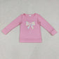 Sibling Baby Girls Kids Long Sleeves Embroidery Bow Shirts Floral Ruffle Pants Sets RTS