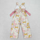 Baby Girl Sleeveless Flower Bows Pants Jumpsuit