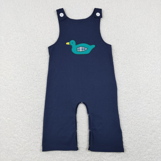 SR0677 Baby Boy Sleeveless Embroidery Duck Cotton One Piece Romper