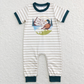 Baby Boy Short Sleeves Stripes Ducks Hunting Rompers Brother Clothing Sets