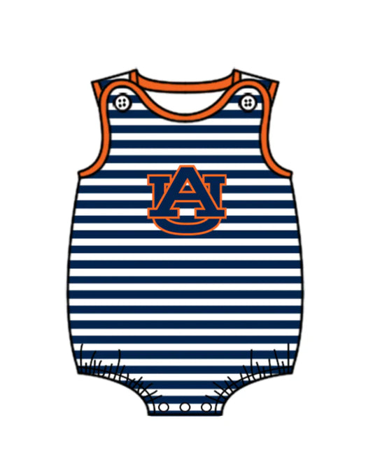 ( Moq 5 ) Baby Boys Infant Sleeveless AU Stripes Team Summer Bubble Romper
