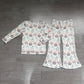 Baby Girls Kids Long Sleeves Pumpkins Bows Shirt Bell Pants Fall Set Clothes RTS