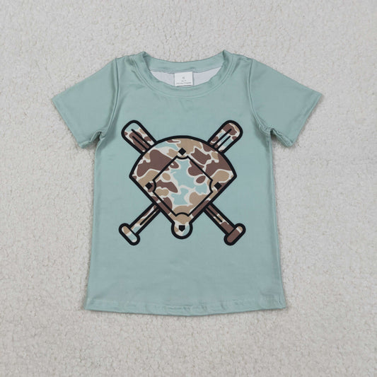 Baby Boys Short Sleeves Baseball Team Camo T-shirt Tee RTS