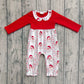 Baby Girl Red Long Sleeves Santa Christmas Romper RTS